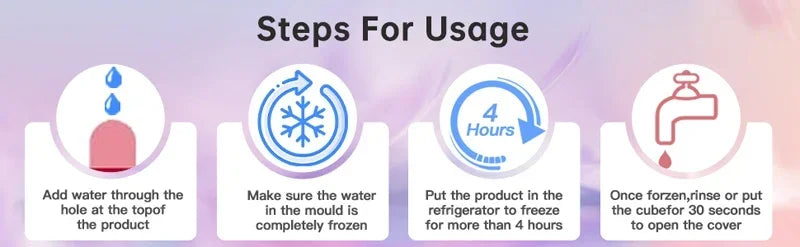 Ice Face Roller, Silicone Cooling Massage Tool for Puffiness & Pores