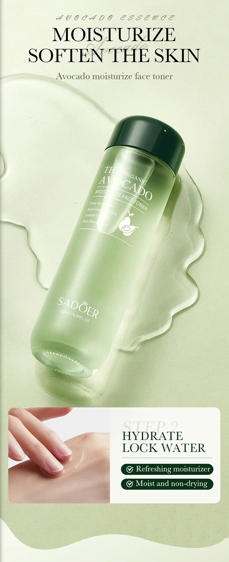 Avocado Anti-Wrinkle Skincare Set, 6-Piece Face & Eye Cream Kit