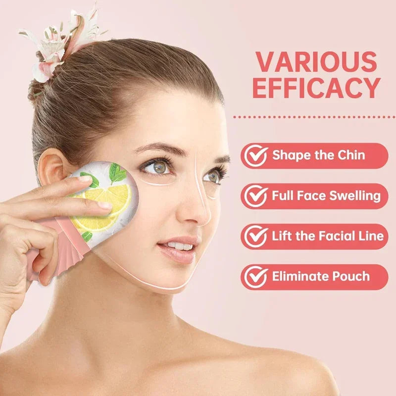 Ice Face Roller, Silicone Cooling Massage Tool for Puffiness & Pores