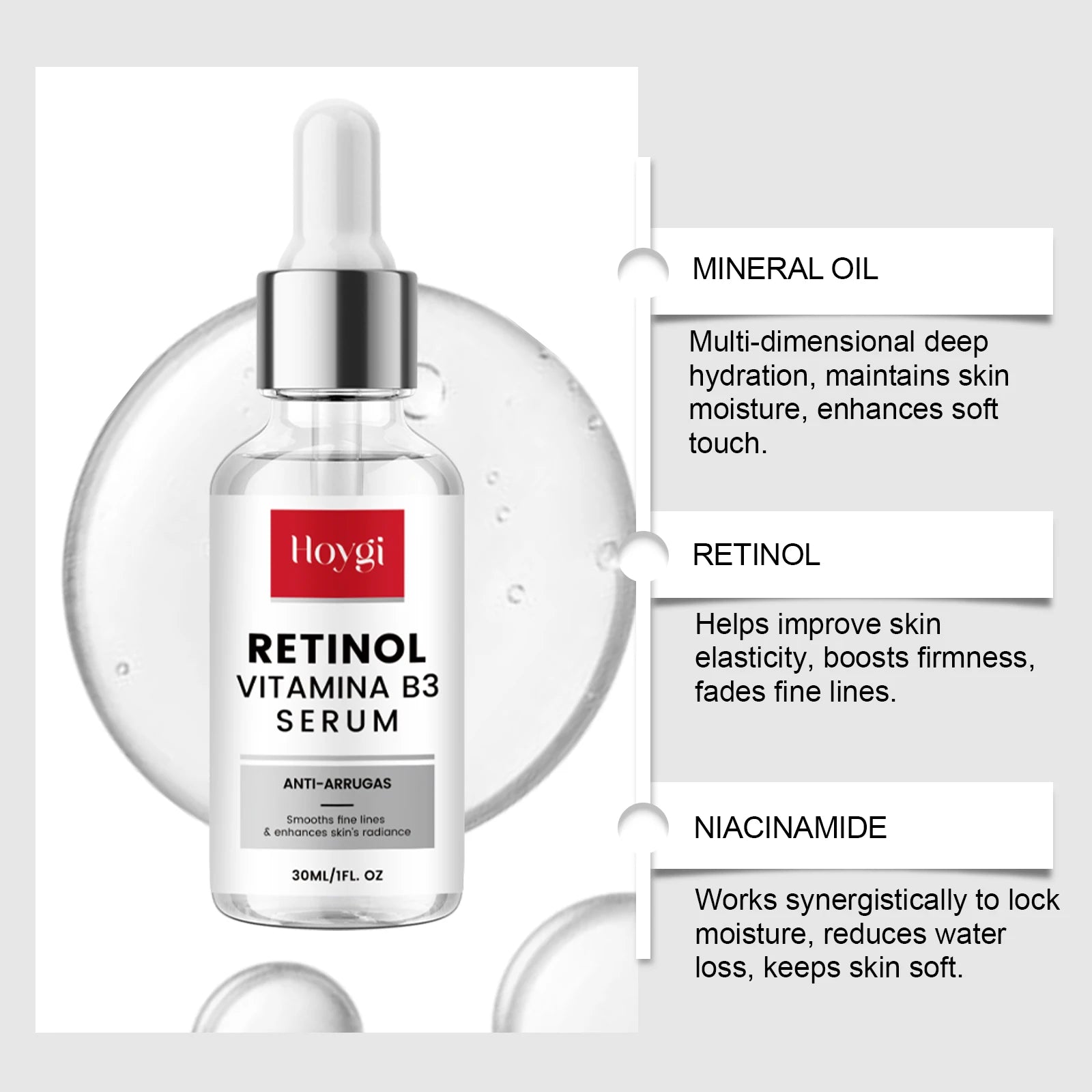 Retinol Anti-Aging Face Serum, Firming & Wrinkle Reducing Treatment