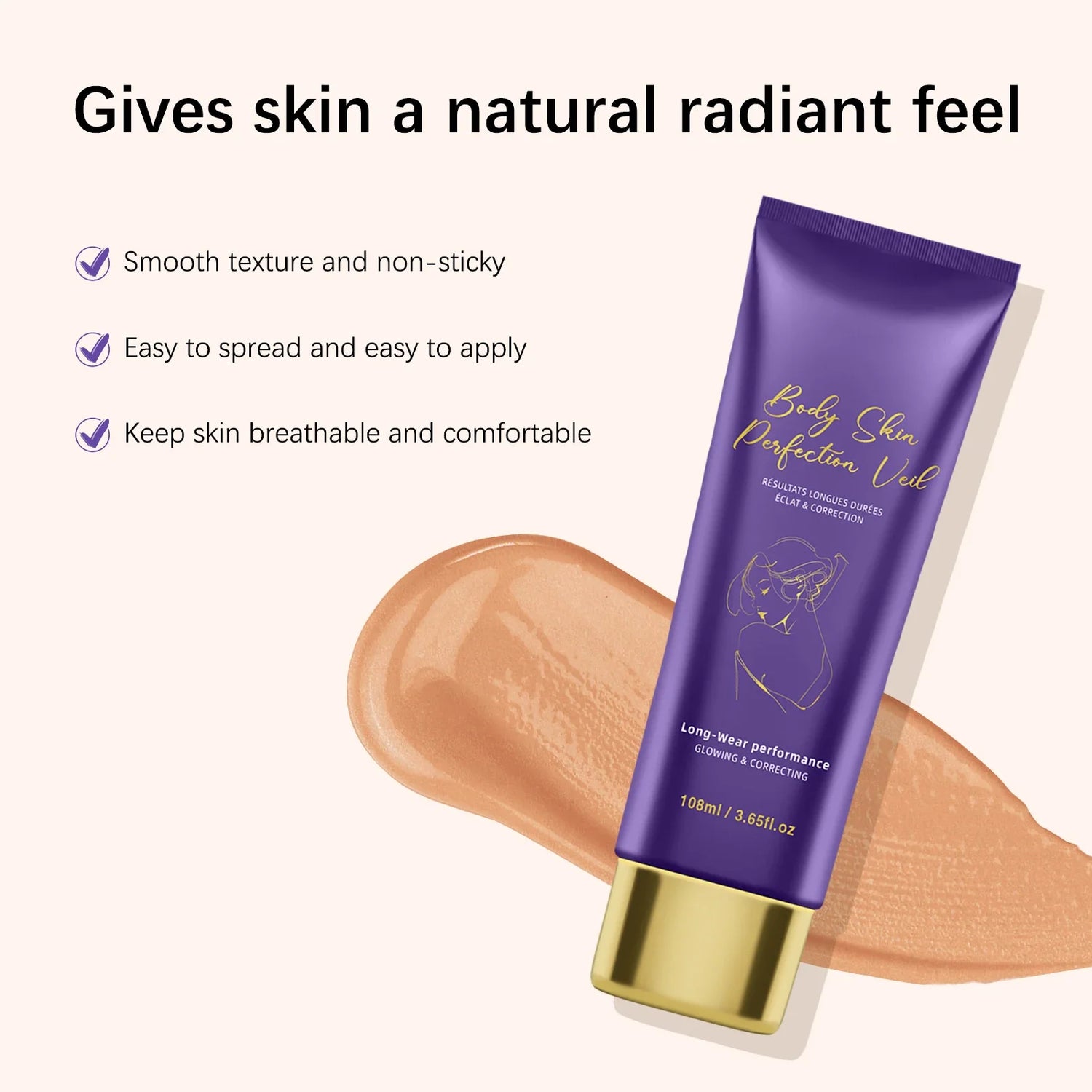 108ML Body Concealer&amp; Brush Set Makeup High Coverage Cover Scars/Spots/Pores/ Long Lasting Waterproof Foundation for Face Body