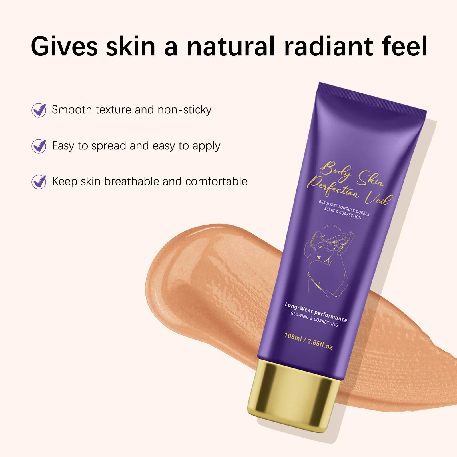 108ML Body Concealer&amp; Brush Set Makeup High Coverage Cover Scars/Spots/Pores/ Long Lasting Waterproof Foundation for Face Body