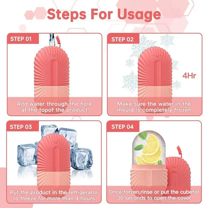 Ice Face Roller, Silicone Cooling Massage Tool for Puffiness &amp; Pores