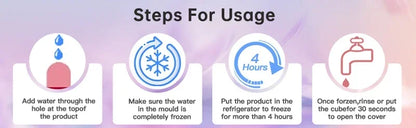 Ice Face Roller, Silicone Cooling Massage Tool for Puffiness &amp; Pores