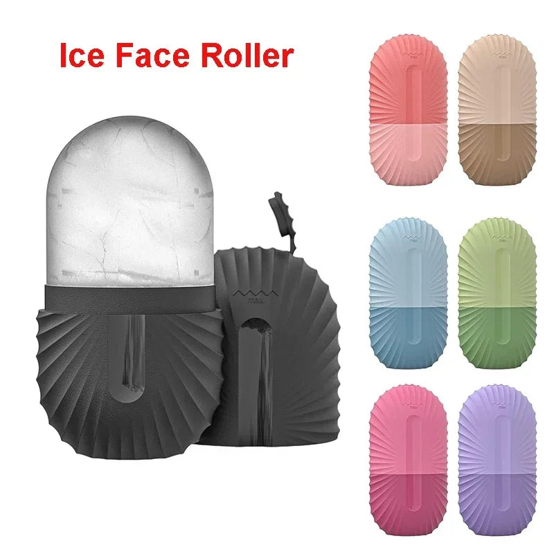 Ice Face Roller, Silicone Cooling Massage Tool for Puffiness &amp; Pores