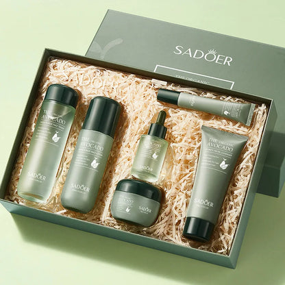 Avocado Anti-Wrinkle Skincare Set, 6-Piece Face &amp; Eye Cream Kit