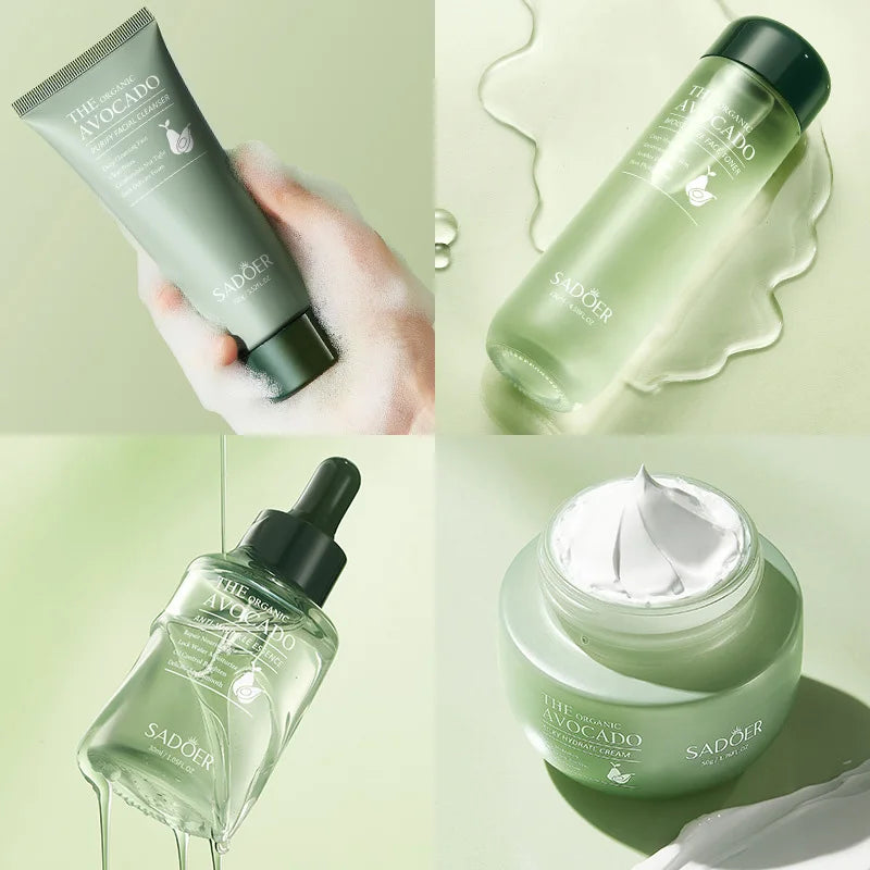 Avocado Anti-Wrinkle Skincare Set, 6-Piece Face &amp; Eye Cream Kit