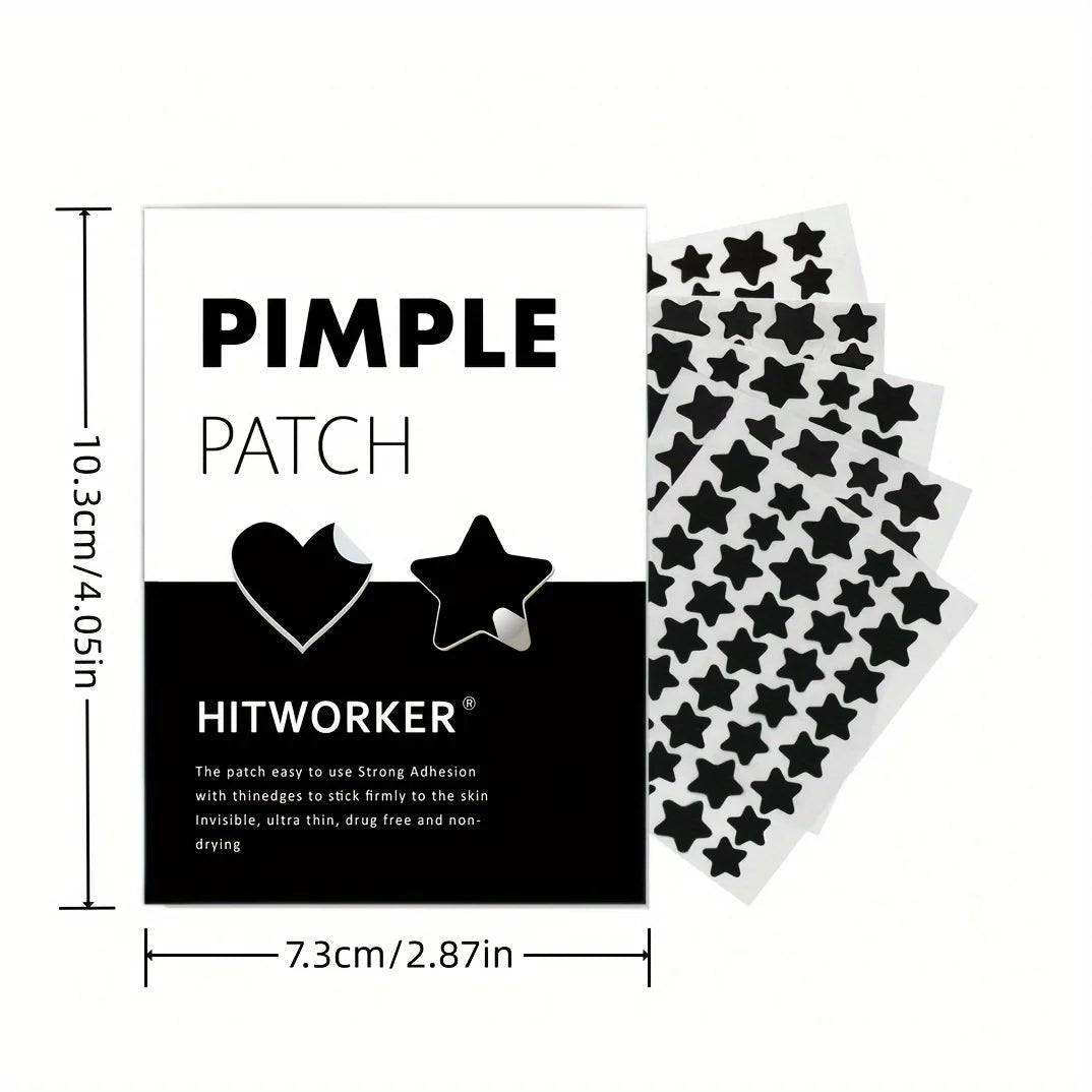 AlwaysR Black Heart Acne Patches – 200 Count Hydrocolloid Pimple Patches