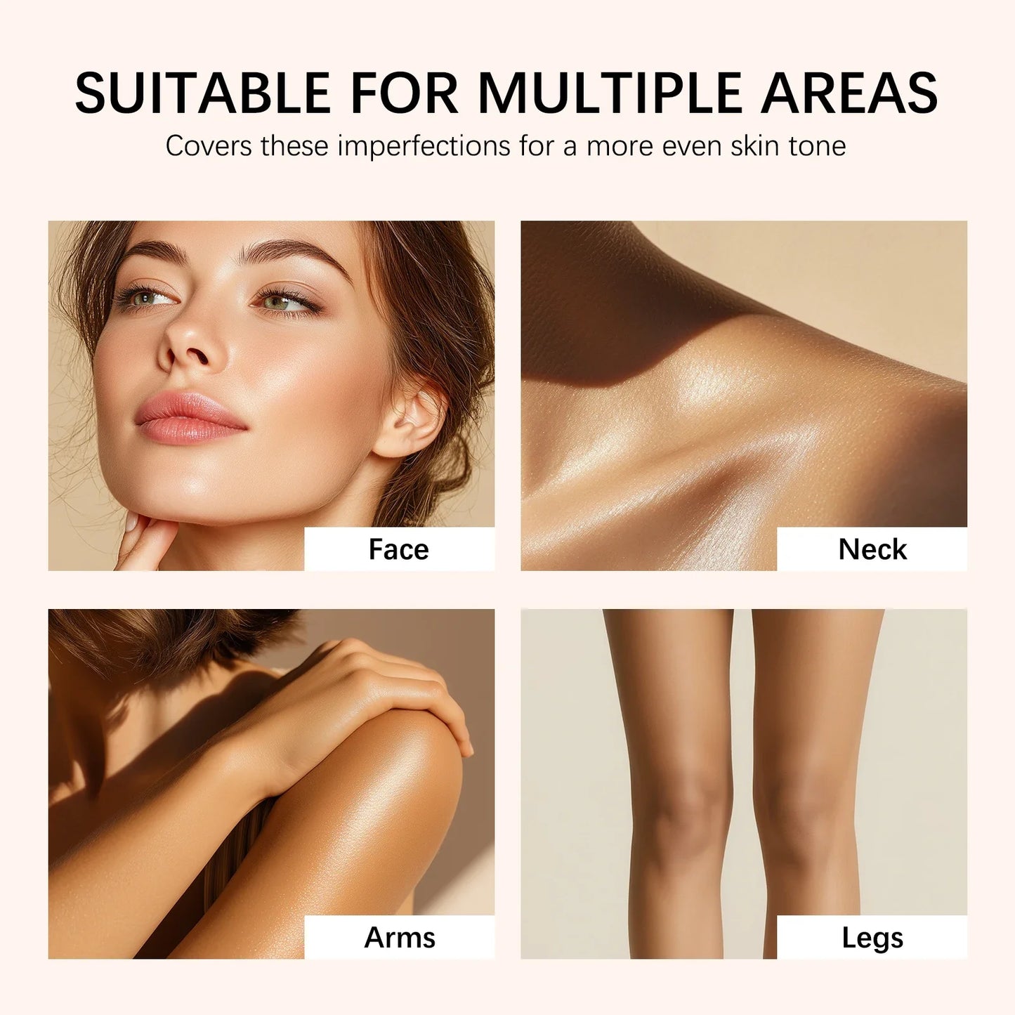 108ML Body Concealer& Brush Set Makeup High Coverage Cover Scars/Spots/Pores/ Long Lasting Waterproof Foundation for Face Body