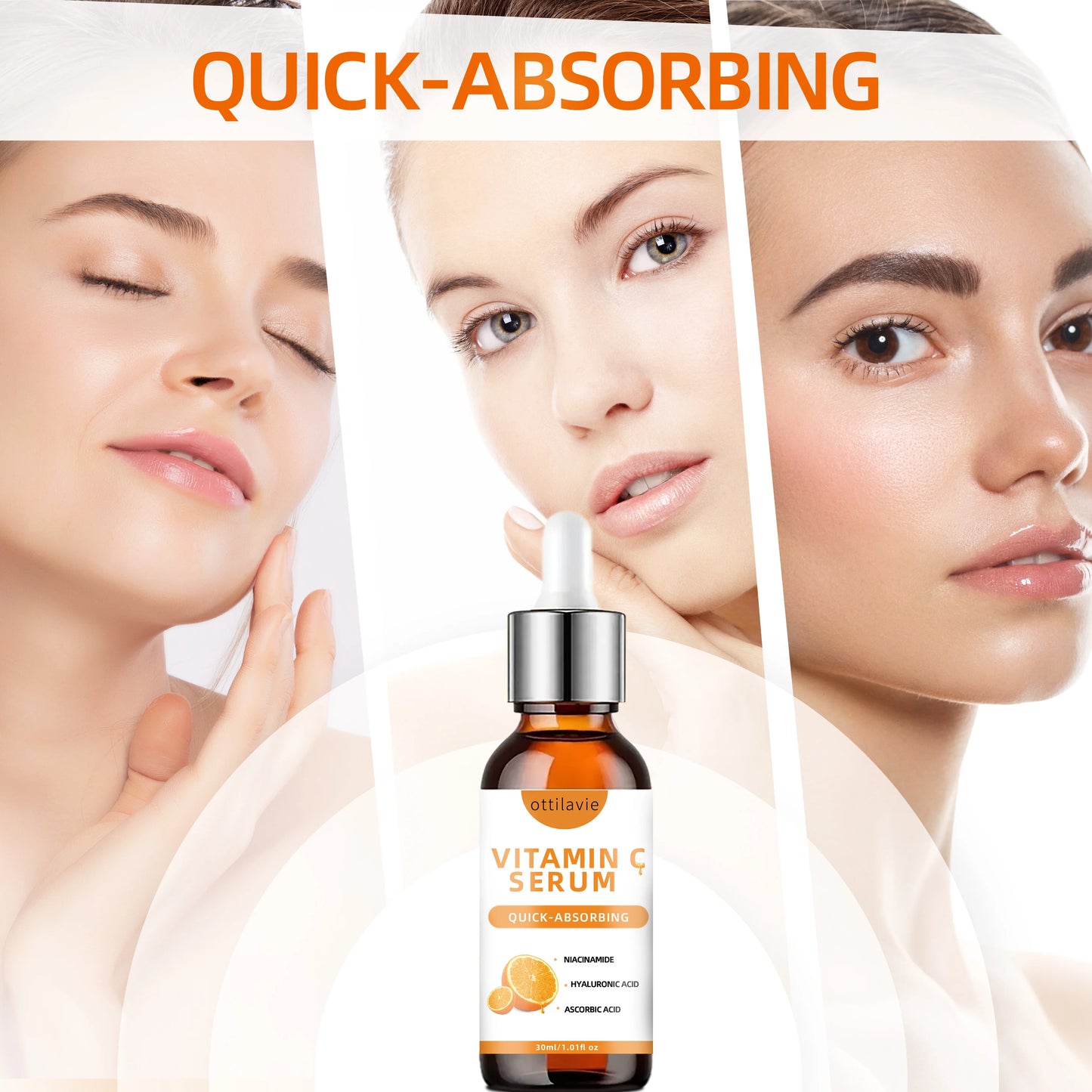 Vitamin C Serum with Hyaluronic Acid, Brightening & Hydrating Glow