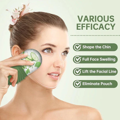 Ice Face Roller, Silicone Cooling Massage Tool for Puffiness &amp; Pores