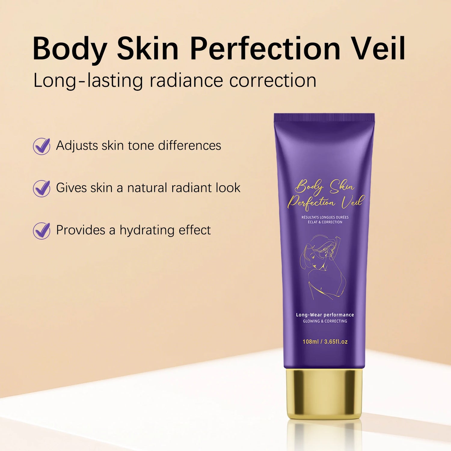 108ML Body Concealer&amp; Brush Set Makeup High Coverage Cover Scars/Spots/Pores/ Long Lasting Waterproof Foundation for Face Body