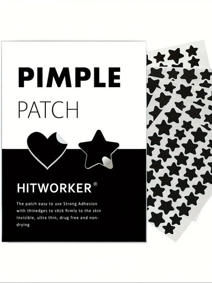AlwaysR Black Heart Acne Patches – 200 Count Hydrocolloid Pimple Patches