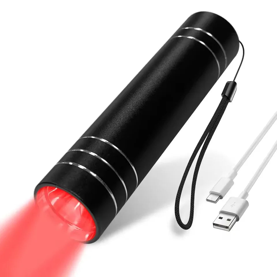 Red Light Therapy Lamp 660nm Red Light &amp; 850nm Infrared Lamp Therapy Torch with Timer Portable LED Small Torch Body Pain Relief
