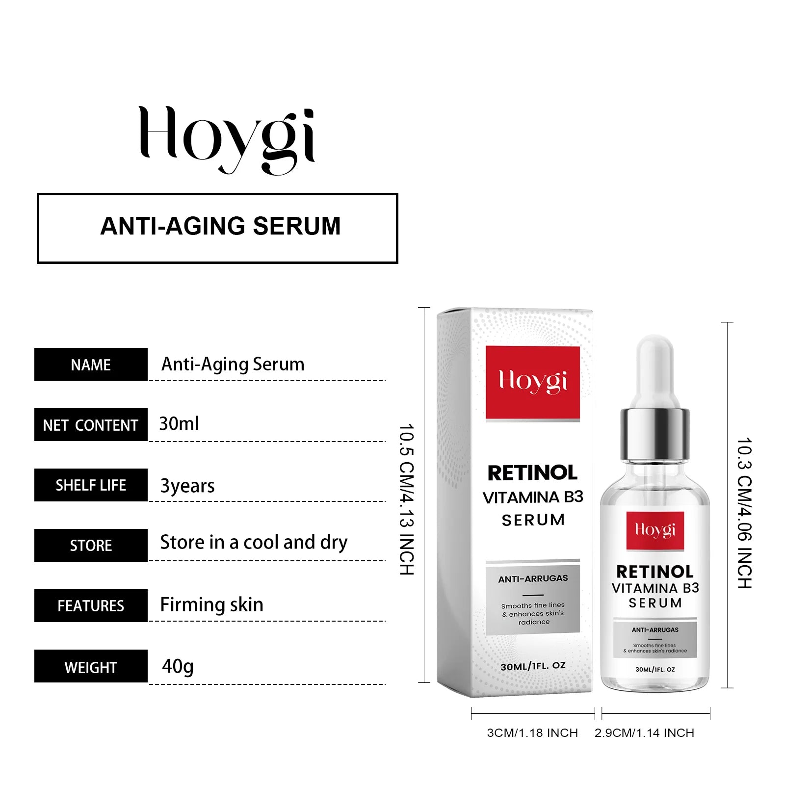 Retinol Anti-Aging Face Serum, Firming &amp; Wrinkle Reducing Treatment