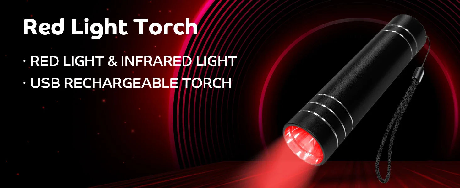 Red Light Therapy Lamp 660nm Red Light &amp; 850nm Infrared Lamp Therapy Torch with Timer Portable LED Small Torch Body Pain Relief