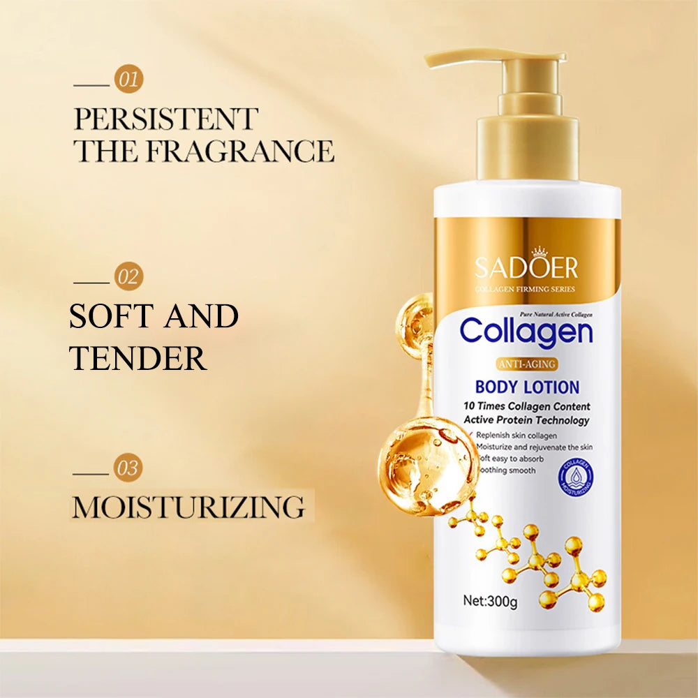 Collagen Firming Body Lotion, Anti-Aging Moisturizer for Dry Skin