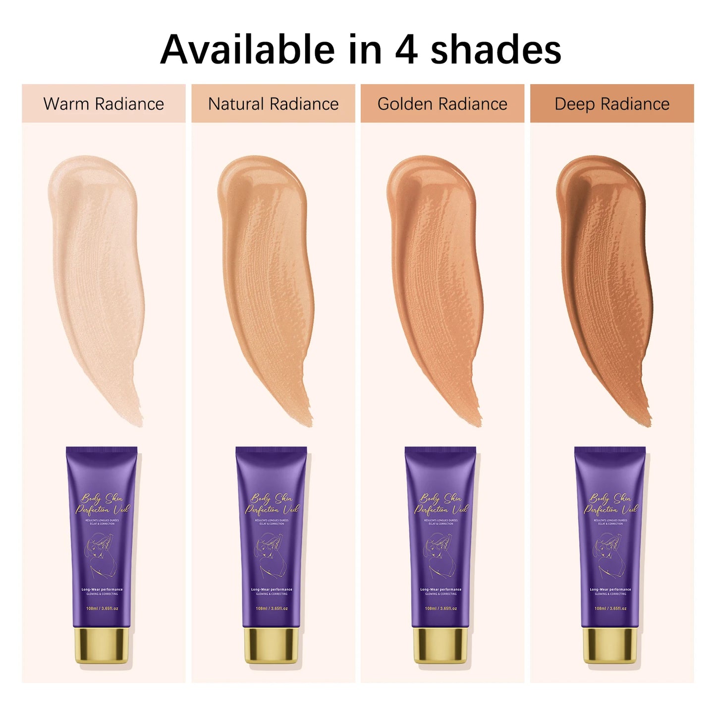 108ML Body Concealer& Brush Set Makeup High Coverage Cover Scars/Spots/Pores/ Long Lasting Waterproof Foundation for Face Body