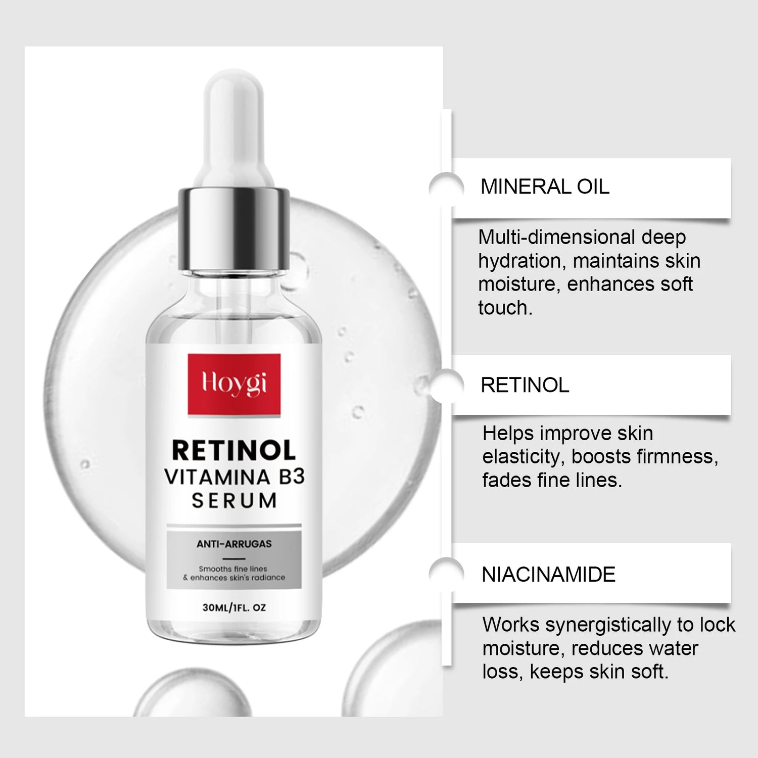 Retinol Anti-Aging Face Serum, Firming &amp; Wrinkle Reducing Treatment